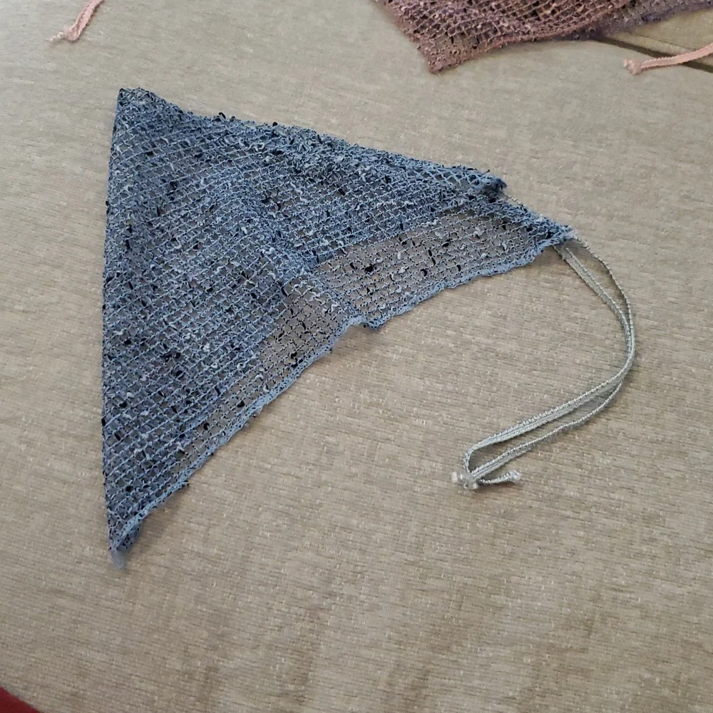Hair Mesh Scarf Blue, Pink - Picture 3 of 6